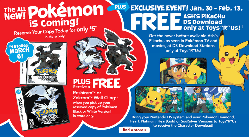 Rumor: Pokemon Black 2/White 2 release date announced by Gamestop