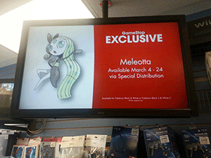 Meloetta Distribution at Gamestop in March