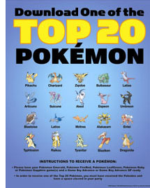 Top 20 Pokemon