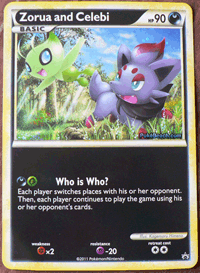 Zorua and Celebi Jumbo Promo Card