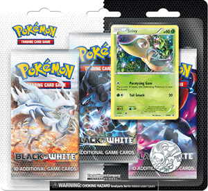 Black and White TCG Set Three-Pack Blister Featuring Snivy