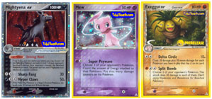 EX Holon Phantoms: Mew, Mightyena ex, Exeggutor