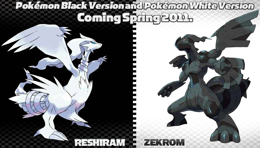 Zekrom and Reshiram heading to Pokemon Black / White on DS on March 10th