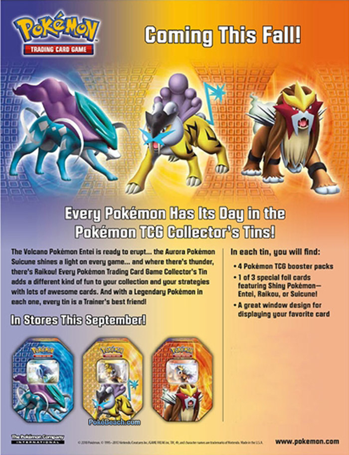 Pokemon Suicune Raikou Entei 9