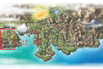 HeartGold and SoulSilver - Johto Map, Outlining New Areas