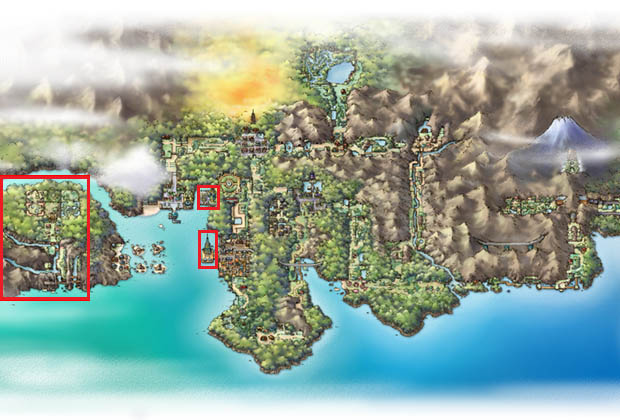 Pokémon SoulSilver/HeartGold Cities Map