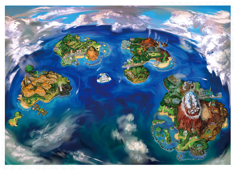 Legendary Pokemon Solgaleo and Lunala In The Alola Region - The