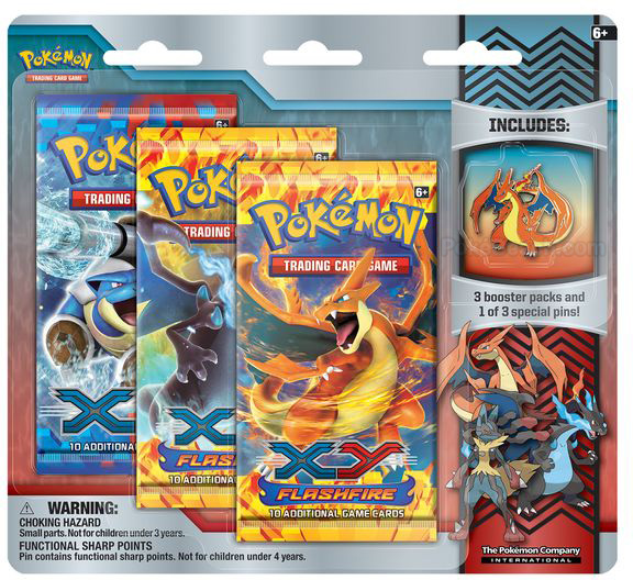 Mega Charizard Y Pin in Mega Evolution Collector Pin 3-Pack