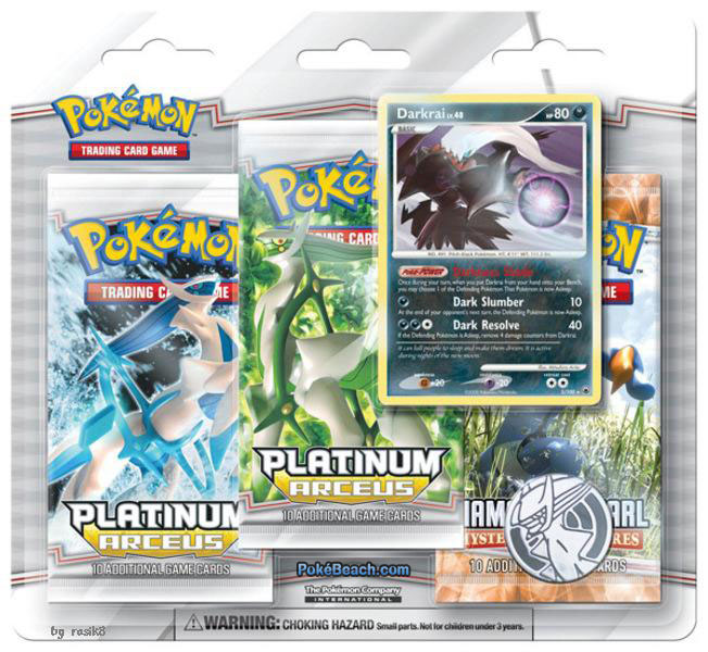 Pokemon Platinum Arceus Checklist Double-Sided Poster Near Mint Pokemon 3DY 