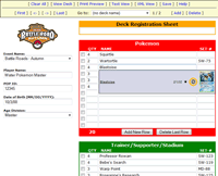 Pokemon TCG Deck List Program, by SteveP
