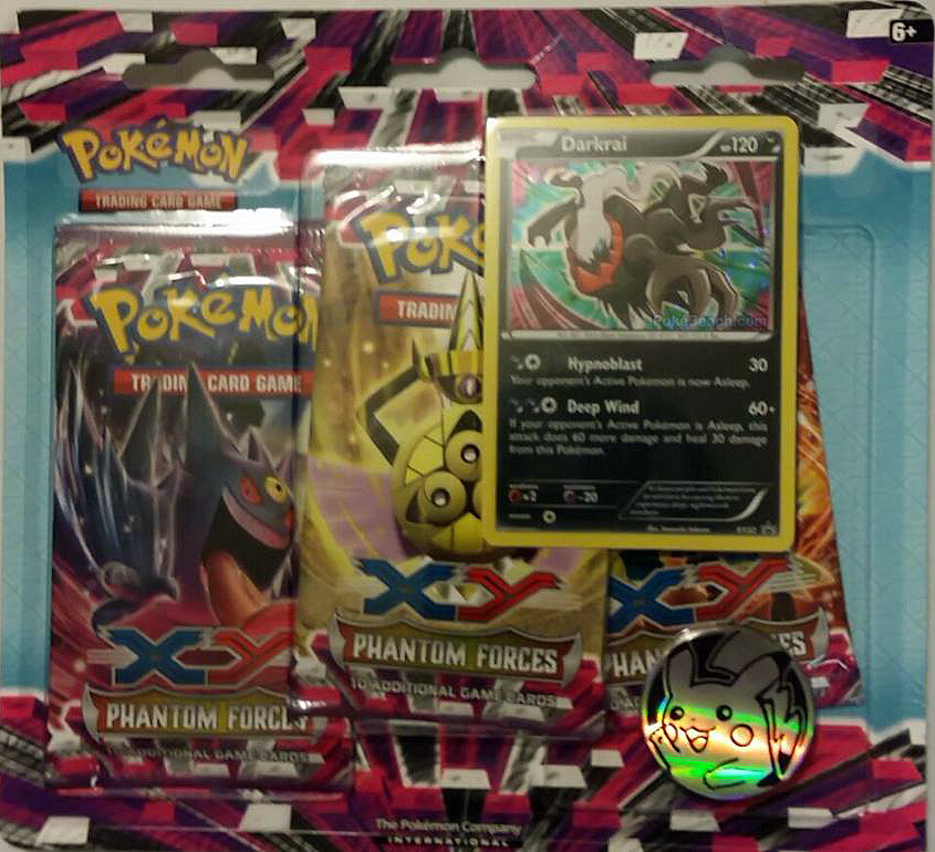 Pokémon Phantom Forces 3-pack Blister, booster pack, Promo card