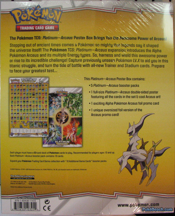 Pokemon Trading Card Game Platinum Arceus Poster Box Special