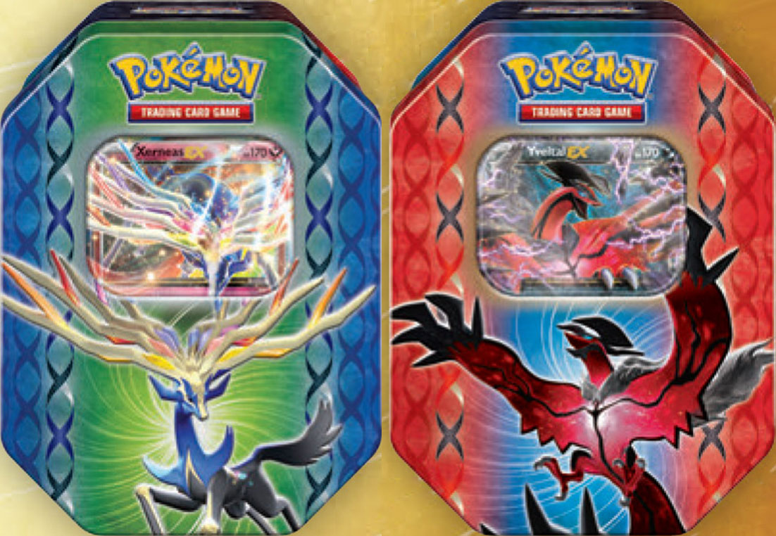 Fall 2014 Pokemon Tins Featuring Xerneas-EX and Yveltal-EX
