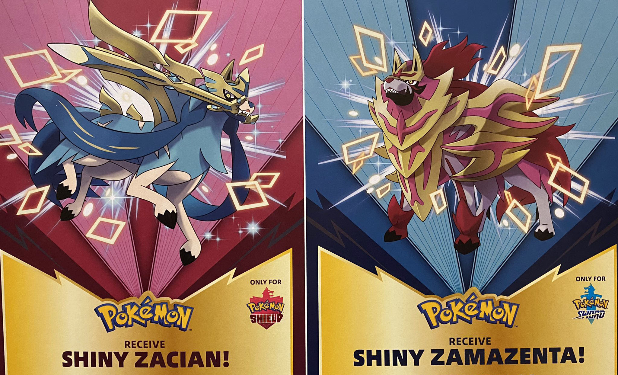 Shiny 6IV Zacian and Zamazenta GameStop Event Pokemon Bundle for