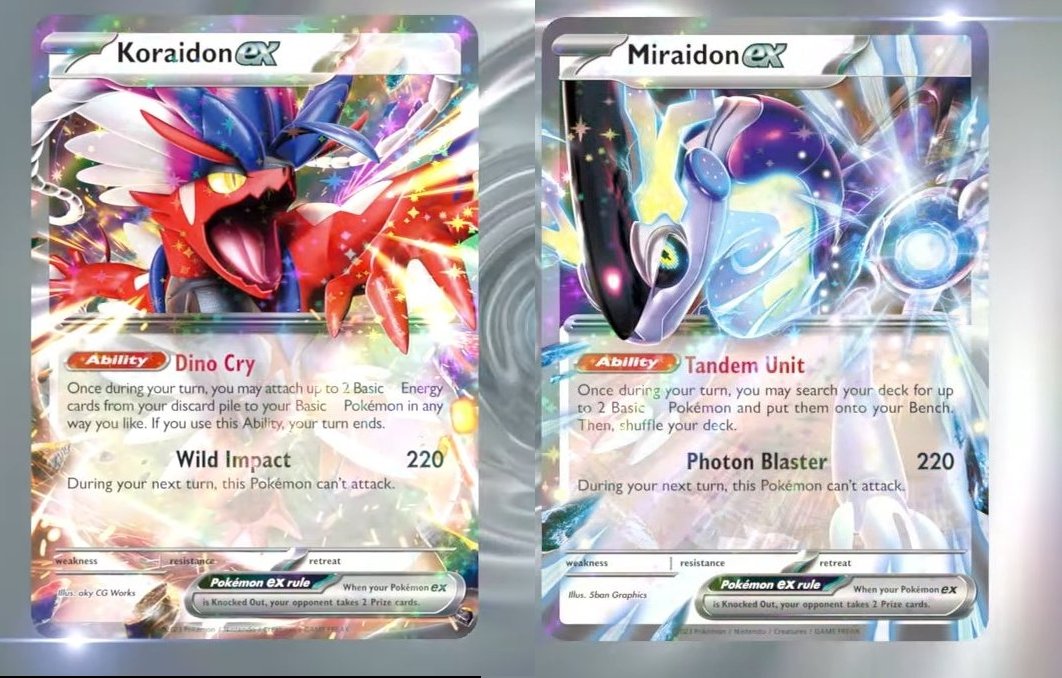 Pokémon Blast News on X: As cartas ex estão de volta na 9ª Geração! As  primeiras cartas de Miraidon ex e Koraidon ex são reveladas: #PokemonTCG  #PokemonWorlds #PokemonWorlds2022  / X