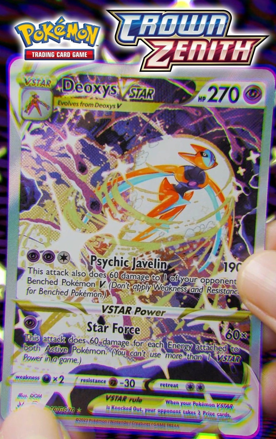 2023 Pokemon Sword and Shield Crown Zenith Full Art #GG46 Deoxys