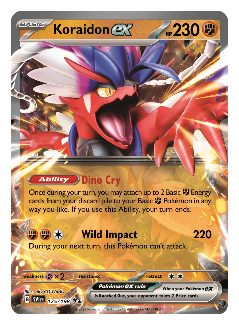 Koraidon ex 125/198 in Portuguese Scarlet & Violet Pokémon TCG