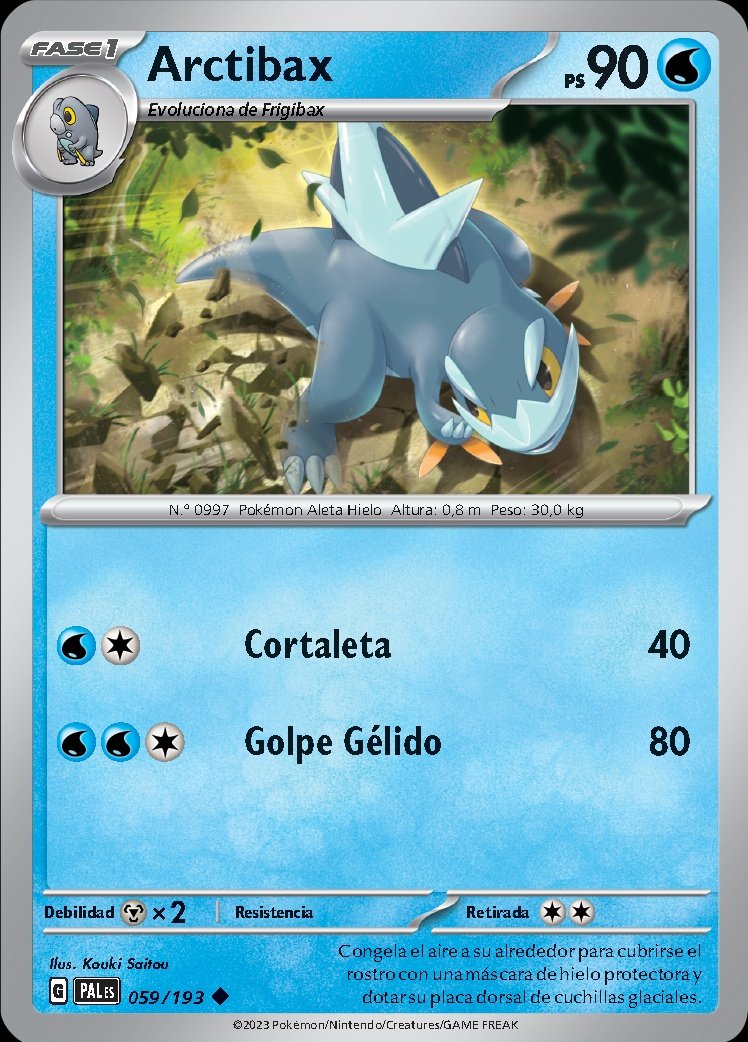 Cartas TCG Pokémon tipo Água