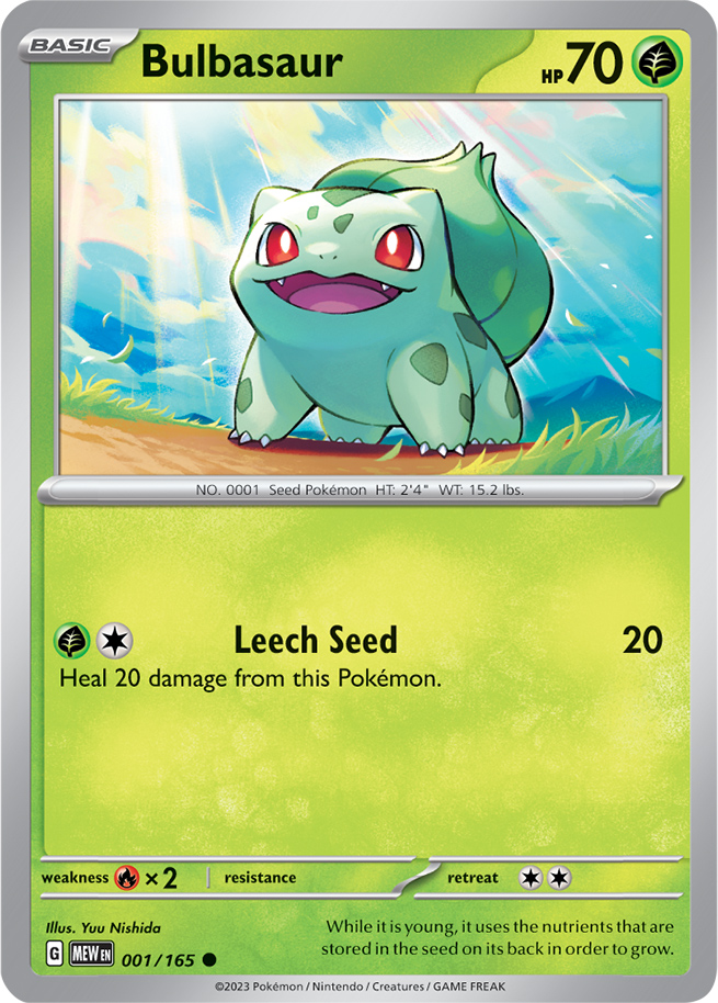 Pokémon TCG Reveals Pokémon Card 151: Bulbasaur Illustration