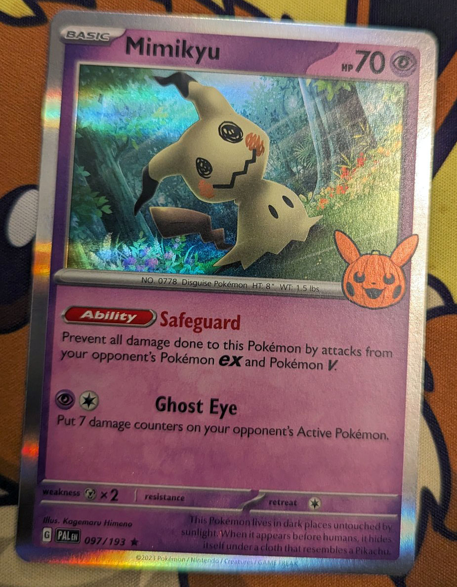 Pokémon 2023 Trick Or Trade Mimikyu Holo Halloween 097/193