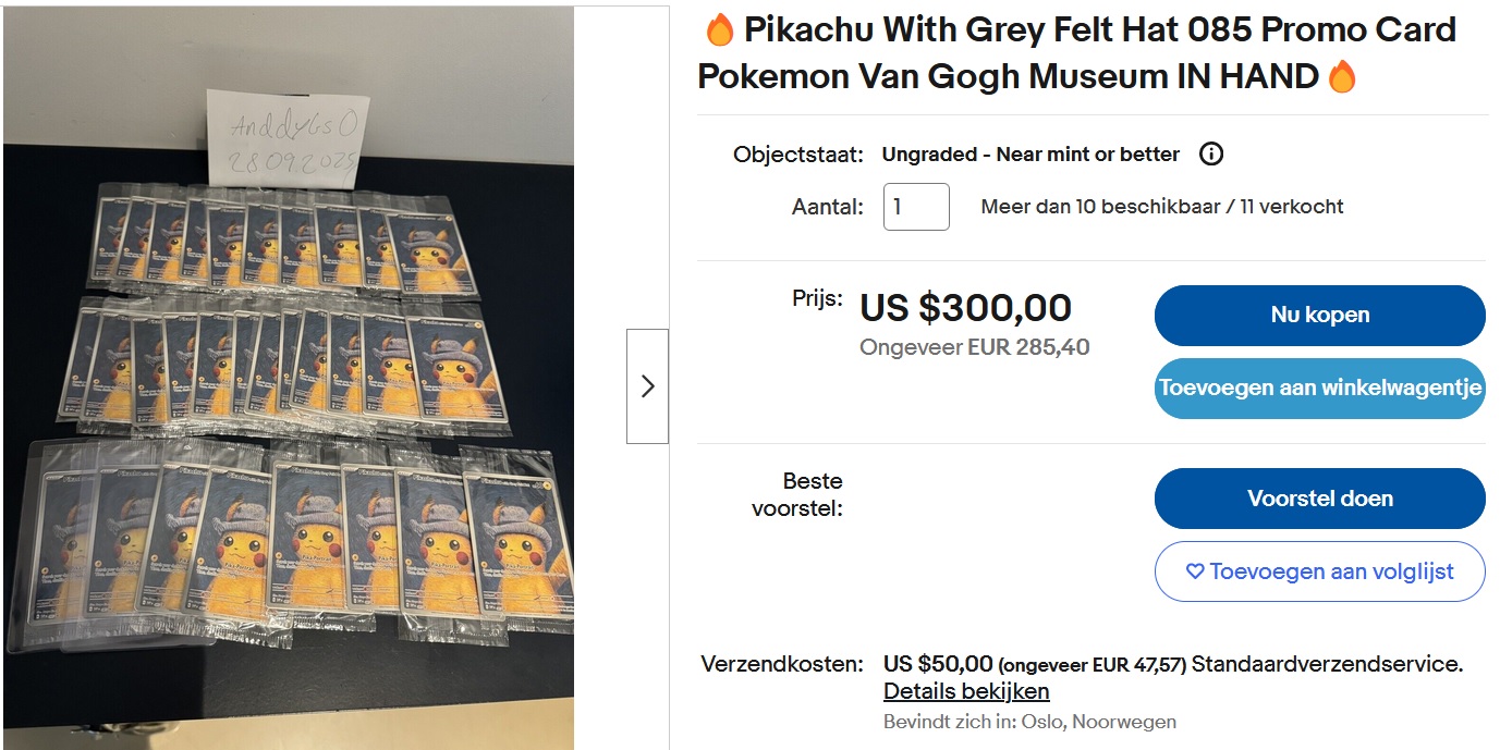 Van Gogh Museum left without Pokémon merchandise after scalpers