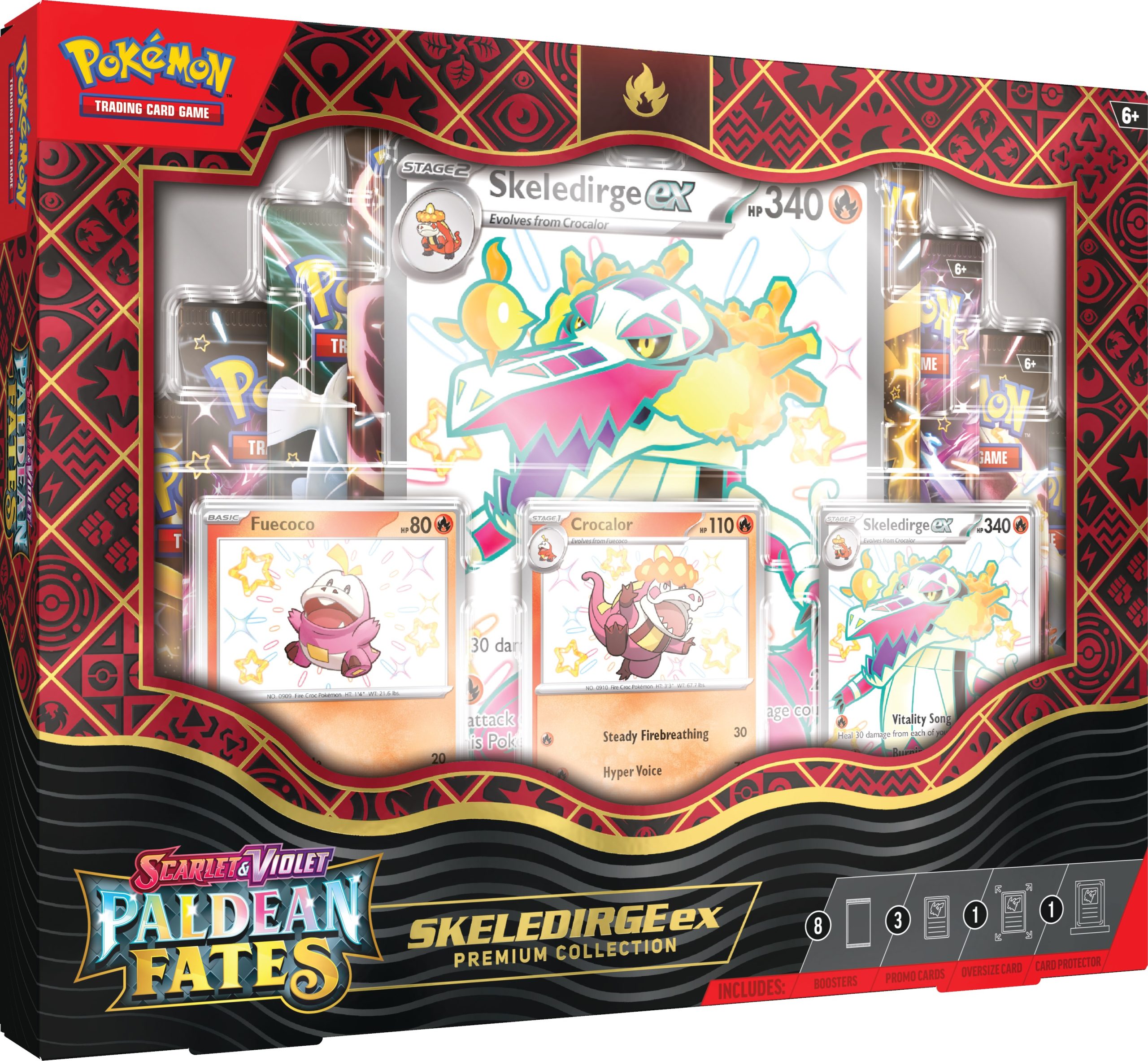 Pokemon TCG Scarlet Violet%E2%80%94Paldean Fates Premium Collection Skeledirge png jpgcopy scaled