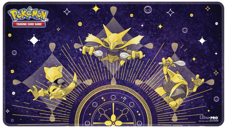 Pokémon Gold Pack Bundle 4 Packs & 1 Pokémon Official Playmat