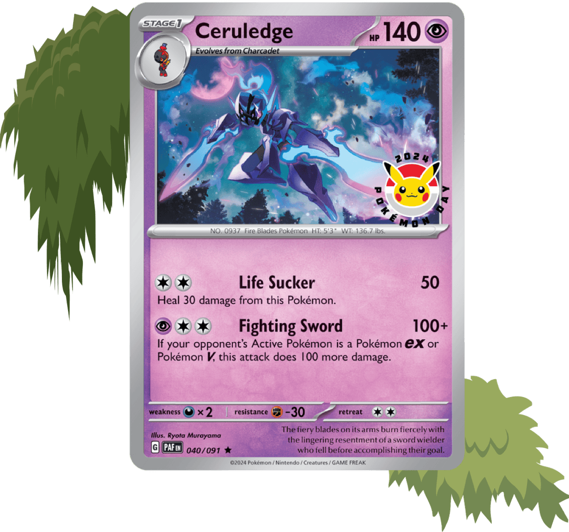 Ceruledge "Pokemon Day" Promo to Release at Gamestop, Best Buy, and